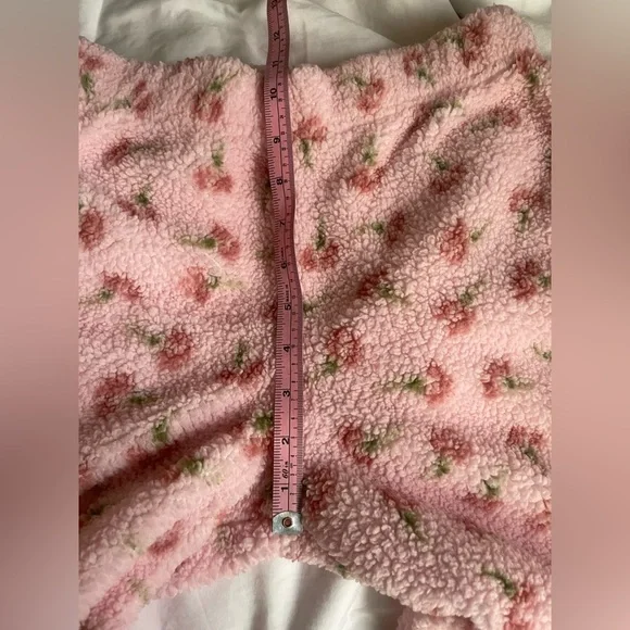 Ruby and Jewell Pink Floral Plush Cozy Pajama Pants - Picture 5 of 9